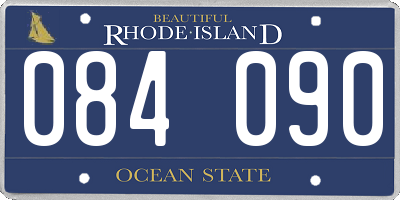 RI license plate 084090