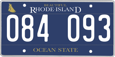 RI license plate 084093