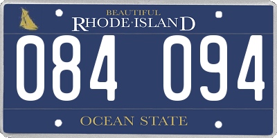 RI license plate 084094