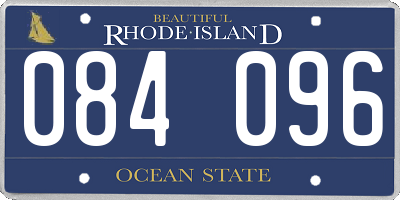 RI license plate 084096