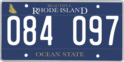RI license plate 084097