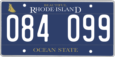 RI license plate 084099