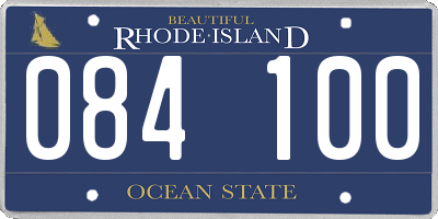 RI license plate 084100