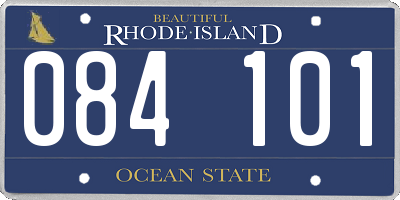 RI license plate 084101
