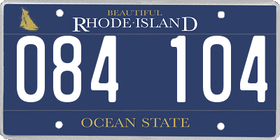 RI license plate 084104