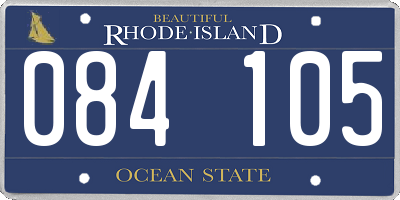RI license plate 084105