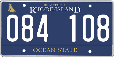 RI license plate 084108
