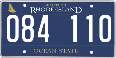 RI license plate 084110