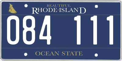 RI license plate 084111