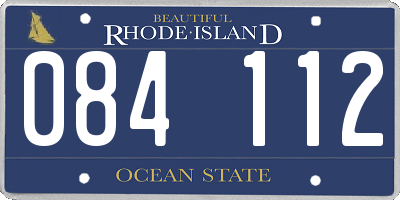 RI license plate 084112