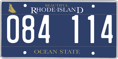 RI license plate 084114
