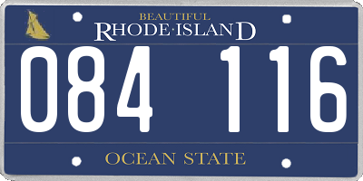 RI license plate 084116