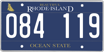RI license plate 084119