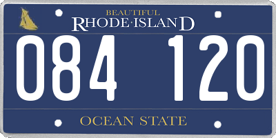 RI license plate 084120