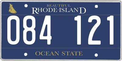 RI license plate 084121
