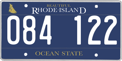 RI license plate 084122