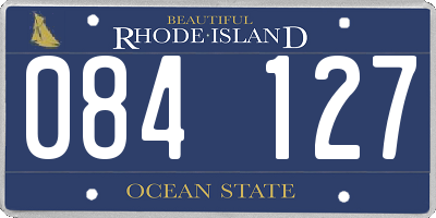 RI license plate 084127