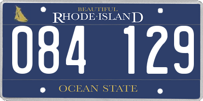 RI license plate 084129