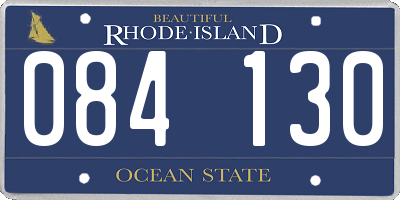 RI license plate 084130