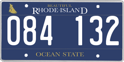 RI license plate 084132