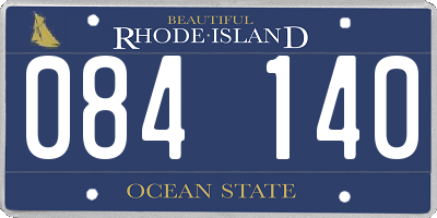 RI license plate 084140