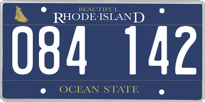 RI license plate 084142