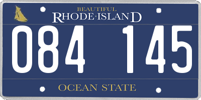 RI license plate 084145