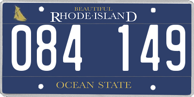 RI license plate 084149