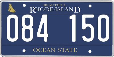 RI license plate 084150