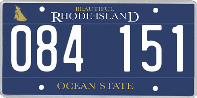 RI license plate 084151