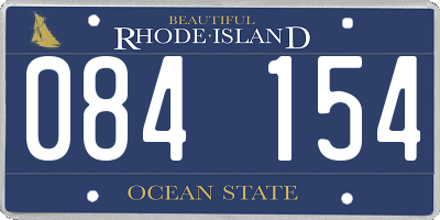 RI license plate 084154