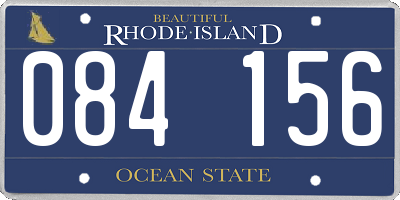 RI license plate 084156