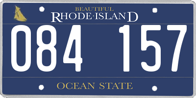 RI license plate 084157