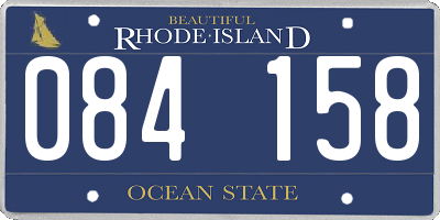 RI license plate 084158