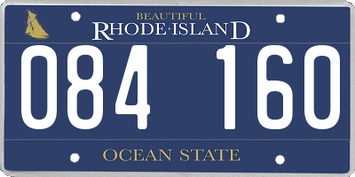 RI license plate 084160