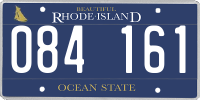 RI license plate 084161