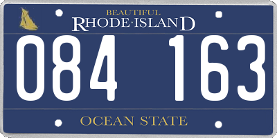 RI license plate 084163