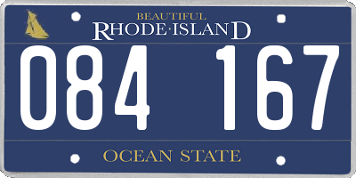 RI license plate 084167