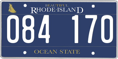 RI license plate 084170
