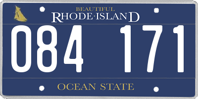 RI license plate 084171