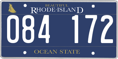 RI license plate 084172