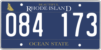 RI license plate 084173