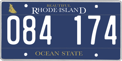 RI license plate 084174