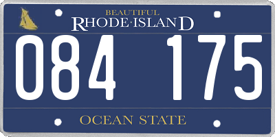 RI license plate 084175