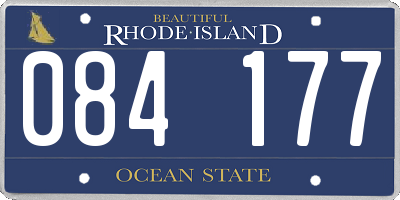 RI license plate 084177