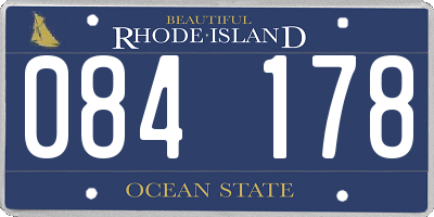 RI license plate 084178
