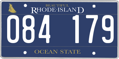 RI license plate 084179