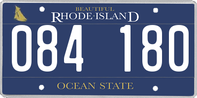 RI license plate 084180