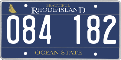 RI license plate 084182