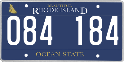 RI license plate 084184